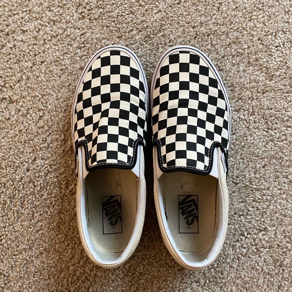 Slip on checkered vans